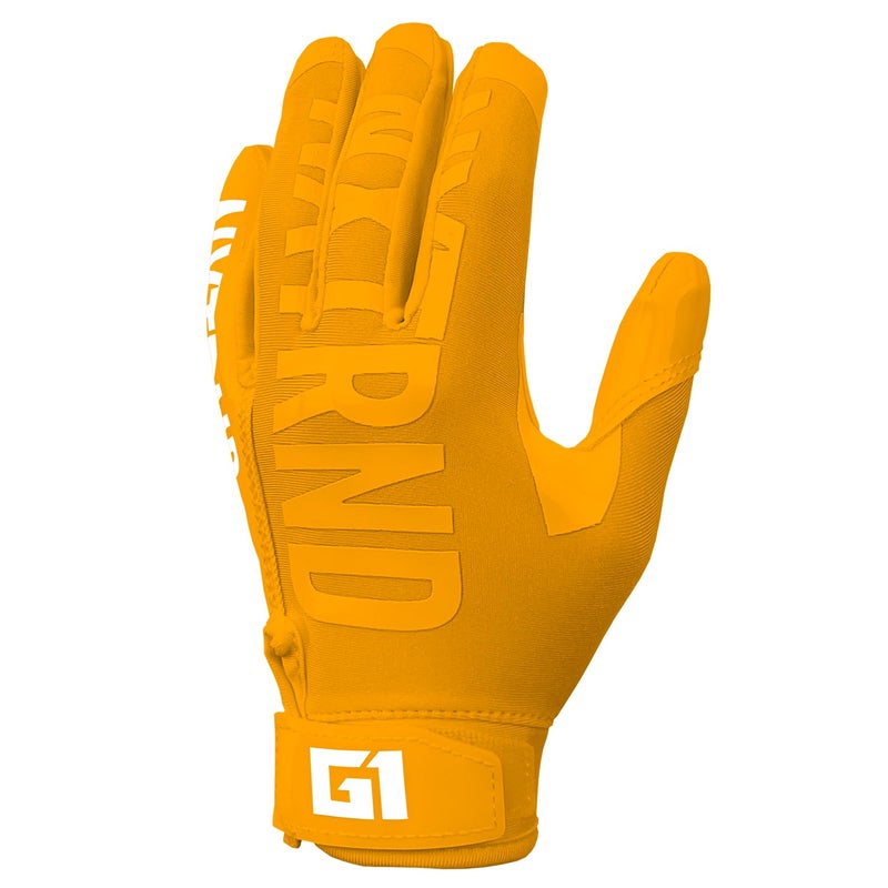 NXT NXTRND Nxtrnd G1 Youth Football Gloves  Kids Sticky Receiver Gloves (Yellow  Youth Medium) - Image 1
